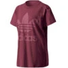 Adidas Originals Big Trefoil Tee Shirt Collegiate Burgundy Damen