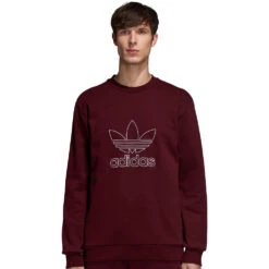 Adidas Originals Outline Sweatshirt Maroon Herren