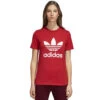 Adidas Originals Trefoil Tee Shirt Real Red Damen