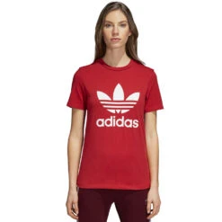 Adidas Originals Trefoil Tee Shirt Real Red Damen