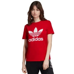 Adidas Originals Trefoil Tee Kurzarmshirt Scarlet Damen