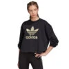 Adidas Originals Premium Logo Sweatshirt Black/Gold Damen