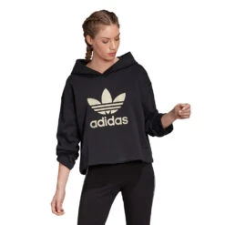 Adidas Originals Premium Logo Hoody Black/Gold Damen