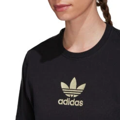 Adidas Originals Premium Logo Bauchfreies Top Black Damen -Bekleidungsgeschäft adidas premium logo tee fm2630 03 grosspQvS6OTjCpmZT