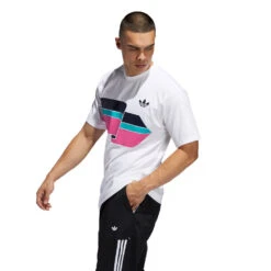 Adidas Originals Ripple T-Shirt White/Shock Pink Herren -Bekleidungsgeschäft adidas ripple tee fm1531 02 grossnuoVfzMN1dW1h