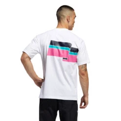 Adidas Originals Ripple T-Shirt White/Shock Pink Herren -Bekleidungsgeschäft adidas ripple tee fm1531 03 grossKf8v7KXRuymrM