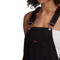 Adidas Originals R.Y.V. Latzhose Black Damen -Bekleidungsgeschäft adidas ryv dungarees GD3877 03 gross