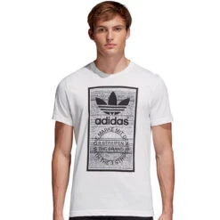 Adidas Originals Traction Tongue Tee Shirt White Herren