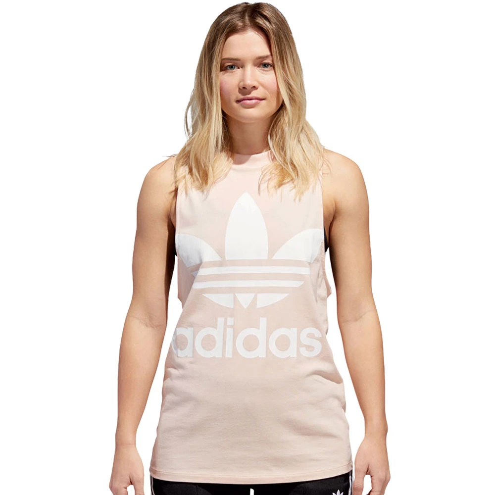 Adidas Originals Trefoil Tank Top Blush Pink Damen 1 Adidas Originals Trefoil Tank Top Blush Pink Damen