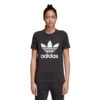 Adidas Originals Trefoil Tee Shirt Black/White Damen