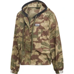 Adidas Originals Windbreaker Kurze Jacke Hemp/Earth Green/Base Green/Cargo Brown Damen -Bekleidungsgeschäft adidas windbreaker ed5816 04 grossYbHS1YWCKFT4E