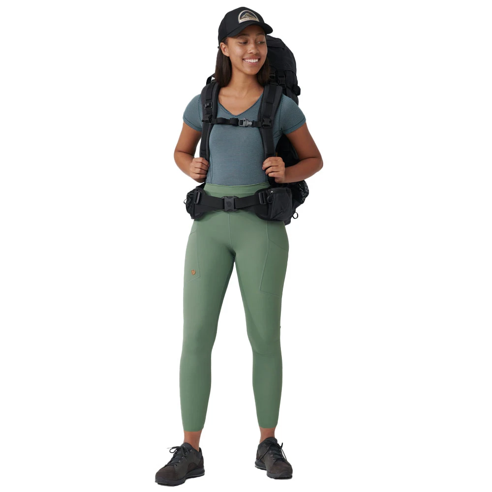 FJÄLLRÄVEN Fjällräven Abisko Tights Outdoorleggings Patina Green Damen 2 FJÄLLRÄVEN Fjällräven Abisko Tights Outdoorleggings Patina Green Damen - Image 2