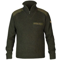 FJÄLLRÄVEN Fjällräven Koster Lammwollpullover Dark Olive Herren