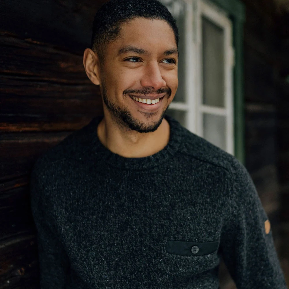 FJÄLLRÄVEN Fjällräven Lada Round-Neck Sweater Black Herren 3 FJÄLLRÄVEN Fjällräven Lada Round-Neck Sweater Black Herren – Bild 3