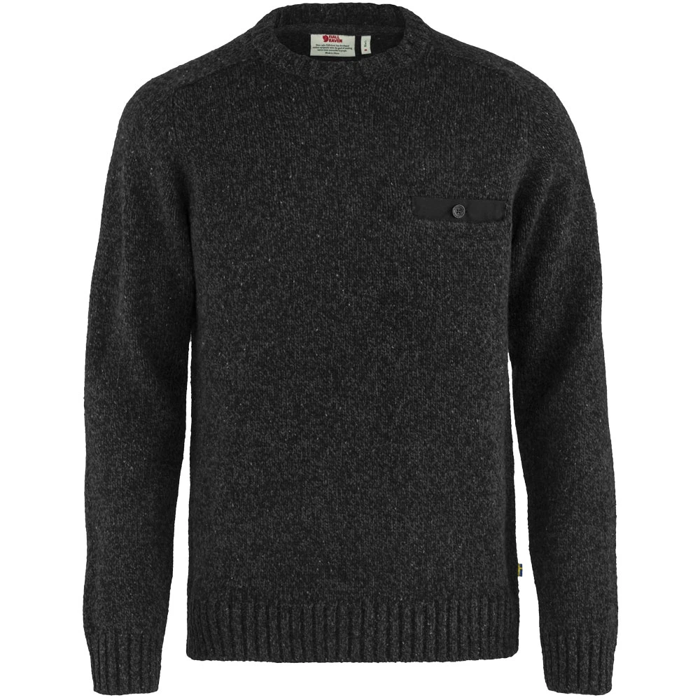 FJÄLLRÄVEN Fjällräven Lada Round-Neck Sweater Black Herren 1 FJÄLLRÄVEN Fjällräven Lada Round-Neck Sweater Black Herren