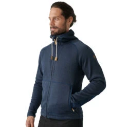 FJÄLLRÄVEN Fjällräven Övik Fleece Hoodie Navy Herren