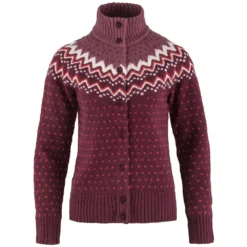 FJÄLLRÄVEN Fjällräven Övik Knit Cardigan Strickcardigan Dark Garnet Damen