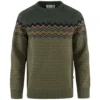 FJÄLLRÄVEN Fjällräven Övik Knit Norwegerpullover Laurel Green/Deep Forest Herren