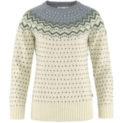 FJÄLLRÄVEN Fjällräven Övik Knit Strickpullover Chalk White/Flint Grey Damen