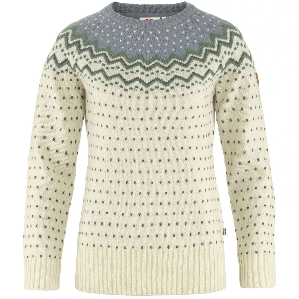 FJÄLLRÄVEN Fjällräven Övik Knit Strickpullover Chalk White/Flint Grey Damen 1 FJÄLLRÄVEN Fjällräven Övik Knit Strickpullover Chalk White/Flint Grey Damen