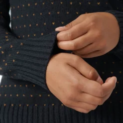 FJÄLLRÄVEN Fjällräven Övik Knit Wollpullover Dark Navy Damen -Bekleidungsgeschäft fjaellraeven oevik knit sweater f89941 555 04 gross