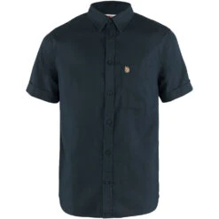 FJÄLLRÄVEN Fjällräven Övik Travel Kurzarm-Hemd Dark Navy Herren