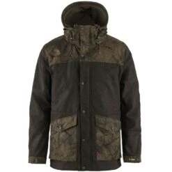 FJÄLLRÄVEN Fjällräven Värmland Wool Jagdmantel Dark Olive/Camo Herren