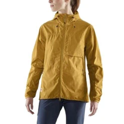 FJÄLLRÄVEN Fjällräven High Coast Wind Windjacke Ochre Damen -Bekleidungsgeschäft fjallraven high coast wind jacket f83516 160 02 gross