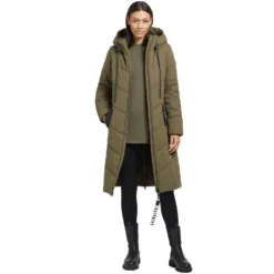 Khujo Aribay 2 Peached Wintermantel Hunter Green Damen -Bekleidungsgeschäft khujo aribay 2 peached 1215co223 333 03 gross