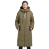 Khujo Aribay 2 Peached Wintermantel Hunter Green Damen