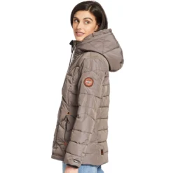 Khujo Elenora Winterjacke Taupe Damen -Bekleidungsgeschäft khujo elenora jacket 1225jk183 275 taupe 03 grossSWnCcqstK5DLv