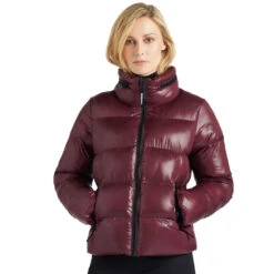 Khujo Zeliha Fake Down Winterjacke Shiny Wine Damen