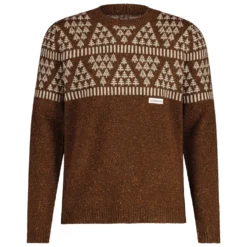 Maloja LarinM. Lambswool Knit Sweater Chestnut Herren