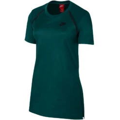 Nike Sportswear Bonded Tee Shirt Outdoor Green/Black Damen