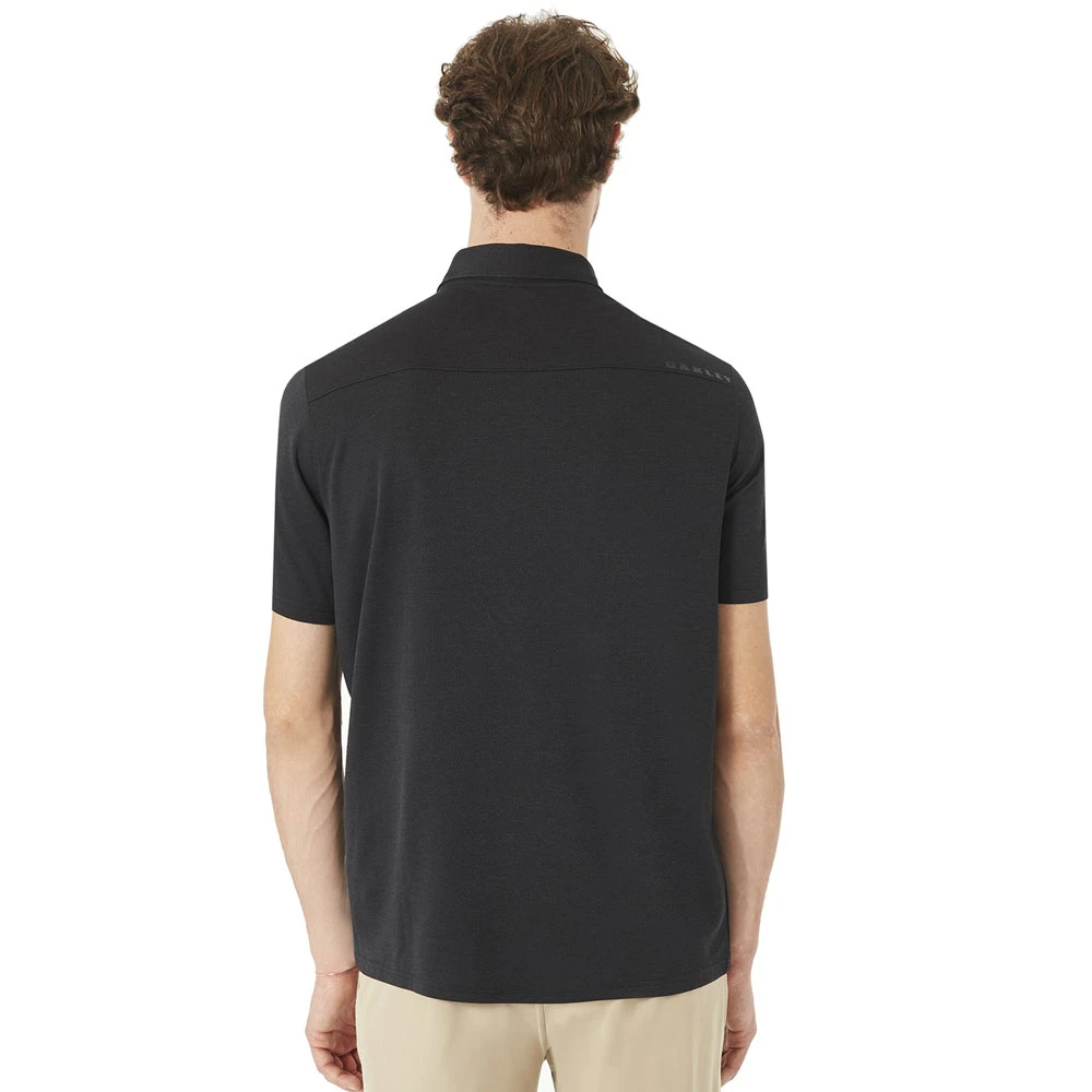 Oakley Aero Ellipse Polo Kurzarmshirt Blackout Light Heather Herren 3 Oakley Aero Ellipse Polo Kurzarmshirt Blackout Light Heather Herren - Image 3