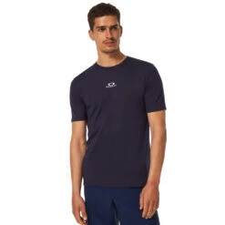 Oakley Bark News Short Sleeve T-Shirt Fathom/White Herren