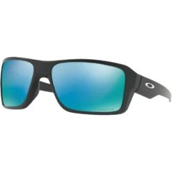 Oakley Double Edge Sonnenbrille Matte Black/Prizm Deep Water Polarized Damen, Herren