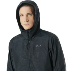Oakley Enhance Emboss Windbreaker Blackout Herren -Bekleidungsgeschäft oakley enhance emboss wind jacket 412591 02e 02 grossIllInIUXkeLDz