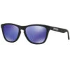 Oakley Frogskins Sonnenbrille Matte Black/Violet Iridium Damen, Herren