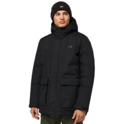 Oakley Long City Parka Mantel Blackout Herren