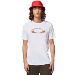 Oakley O-Bold Ellipse Tee T-Shirt White/Safari Camo Herren