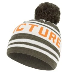 Picture Casu Strickmütze Army Green White Damen, Herren