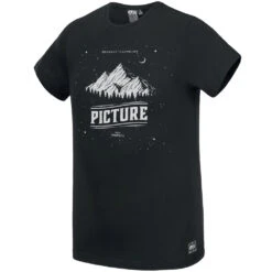 Picture Landscape T-Shirt Black Herren