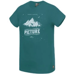 Picture Landscape Shirt Petrol Blue Herren