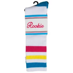 Rookie 16'' Mid Calf Skatesocken White/Multi Damen, Herren -Bekleidungsgeschäft rookie 16 mid calf sock white multi 02 gross