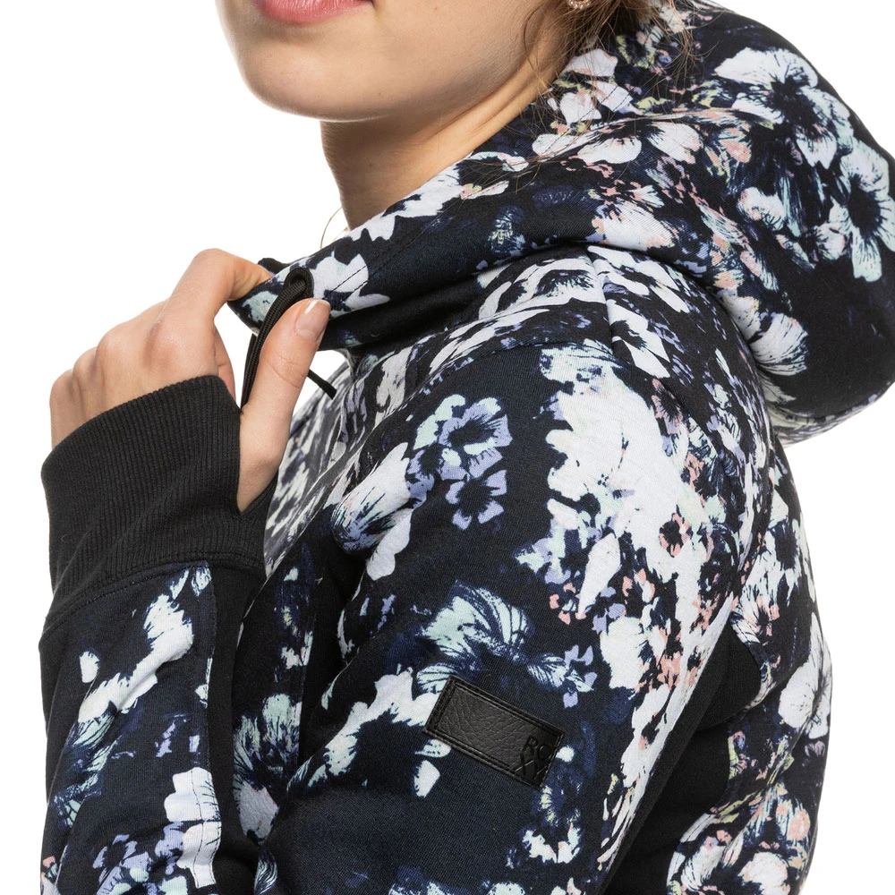 Roxy Frost Fleecejacke True Black/Black Flowers Damen 5 Roxy Frost Fleecejacke True Black/Black Flowers Damen - Image 5
