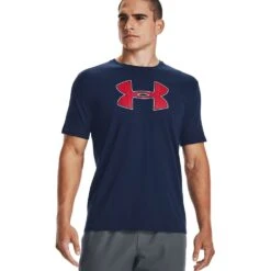 Under Armour Big Logo T-Shirt Academy/Red Herren