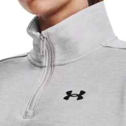 Under Armour Fleece QZ Trainingspullover Halo Gray Damen -Bekleidungsgeschäft under armour fleece qz 1373058 014 02 grossFGIVRqtP1snDx